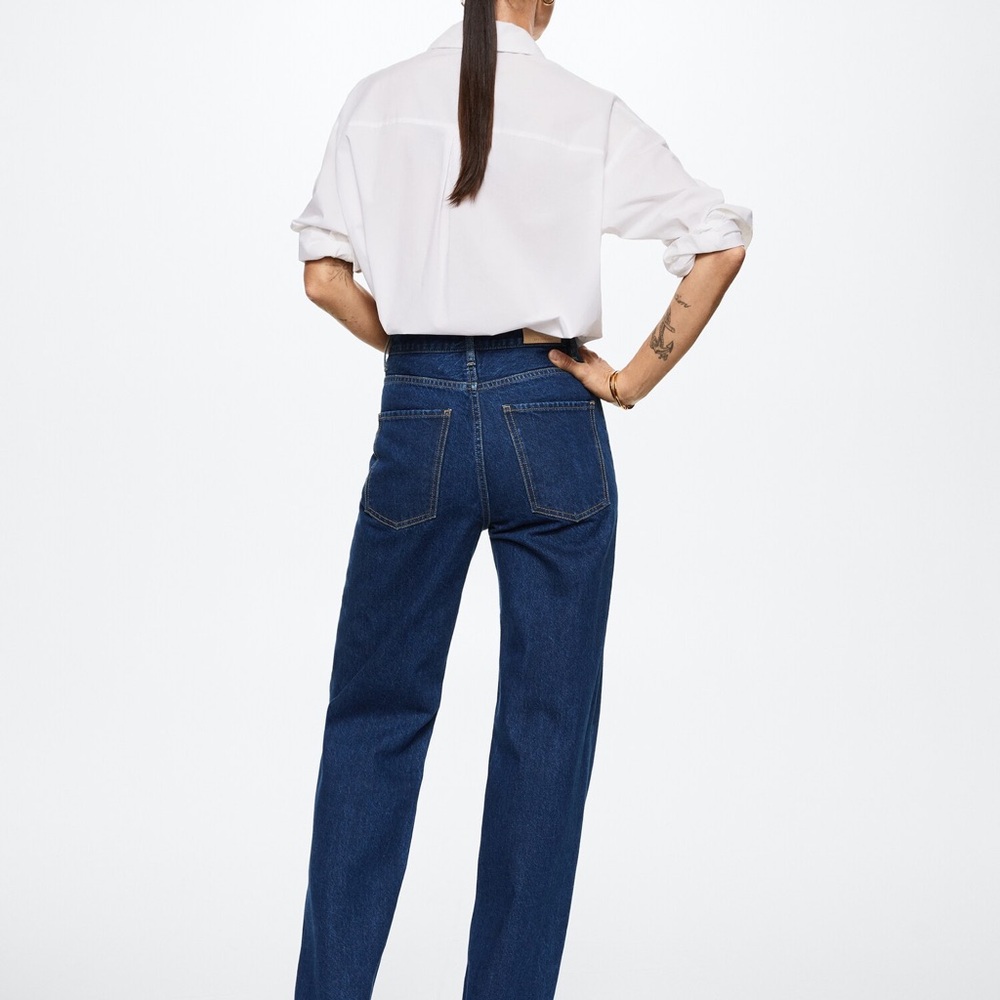 Mango high-rise wide leg jeans size 6 - Picture 4 of 4